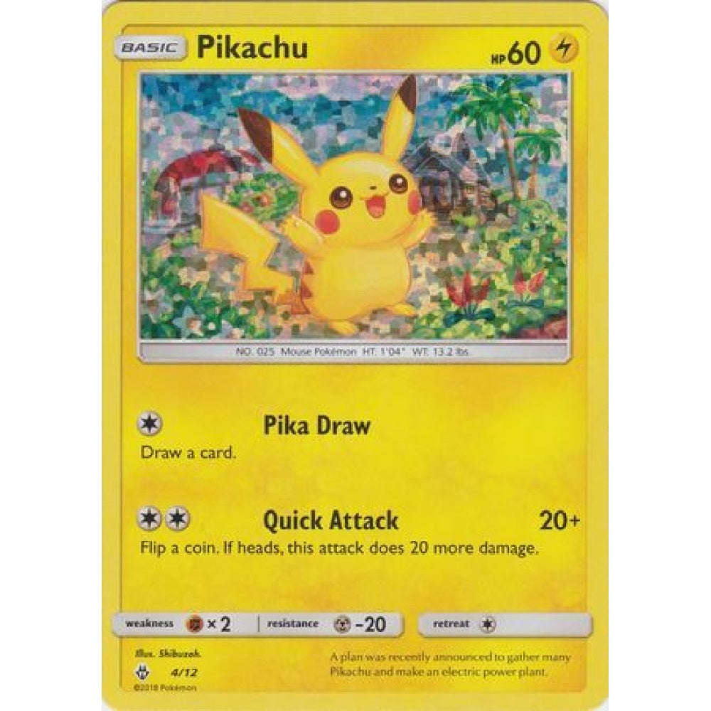 Pikachu Fixed 4/12 Pokemon Card Game McDonald's Collection 2018