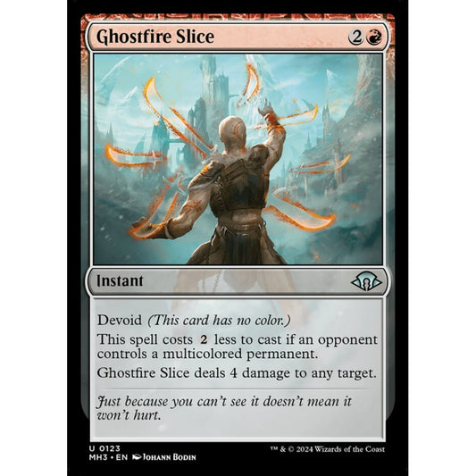 Ghostfire Slice, 123, uncommon, Magic: The Gathering, Modern Horizons 3