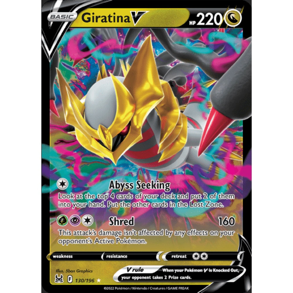 Giratina V Double Rare 130/196 Pokemon Card Game Lost Origins