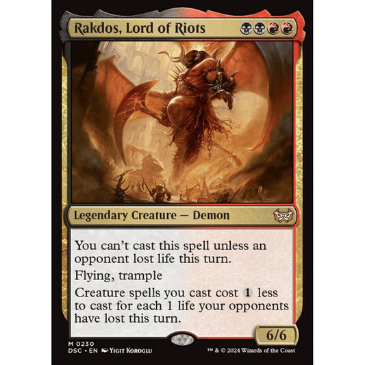Rakdos, Lord of Riots, 230, mythic, Magic: The Gathering, Duskmourn: House of Horror
