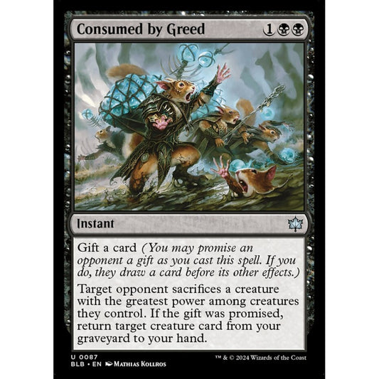 Consumed by Greed, 87, uncommon, Magic: The Gathering, Bloomburrow