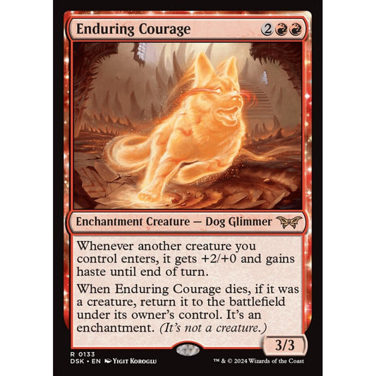 Enduring Courage, 133, rare, Magic: The Gathering, Duskmourn: House of Horror