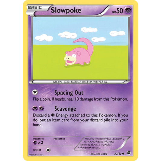 Slowpoke Common 32/83 Pokemon Card Game Generations