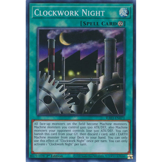 Clockwork Night RA03-EN071 QCR Quarter Century Secret Rare Yu-Gi-Oh Quarter Century Bonanza in Art