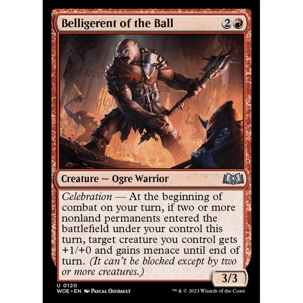Belligerent of the Ball, uncommon, 120, Magic the Gathering, Wilds of Eldraine