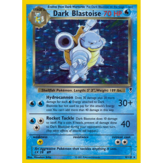 Dark Blastoise Rare Holo 4/110 Pokemon Card Game Legendary Collection