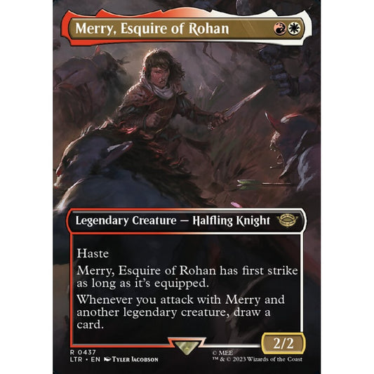 Merry, Esquire of Rohan, rare, 437, Magic the Gathering, The Lord of the Rings: Tales of Middle-earth