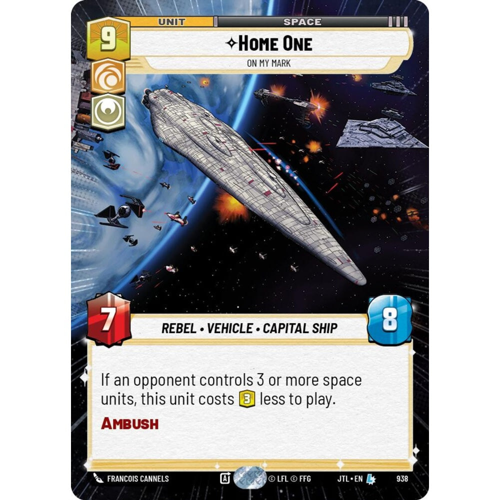 Home One, L, JTL 938) Hyperspace Foil, Star Wars Unlimited