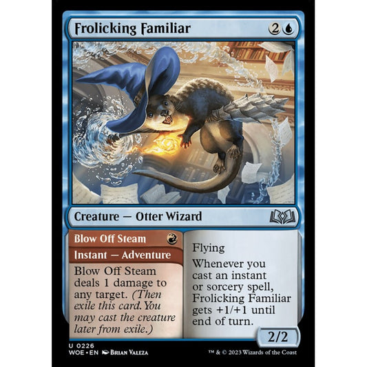 Frolicking Familiar // Blow Off Steam, uncommon, 226, Magic the Gathering, Wilds of Eldraine