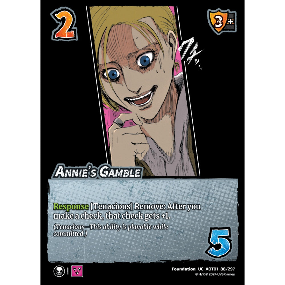 Annie's Gamble, 88/297, UC, UniVersus, Attack on Titan: Battle for Humanity