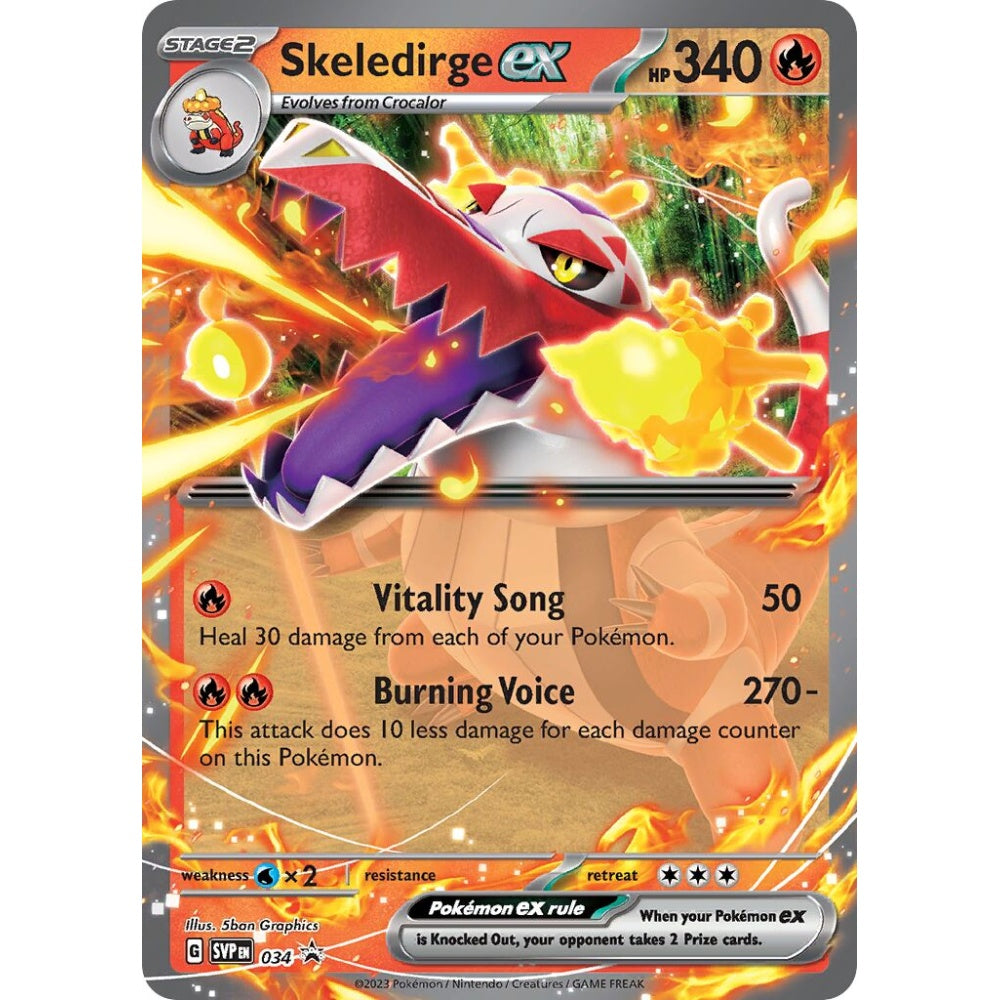Skeledirge ex Promo 034 Pokemon Card Game Scarlet & Violet Promos