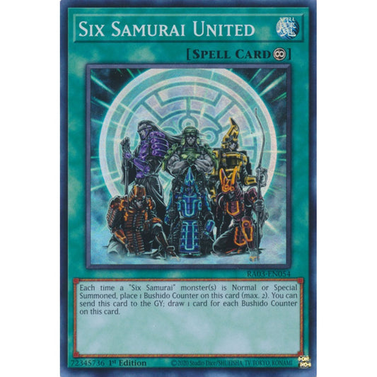 Six Samurai United RA03-EN054 Super Super Rare Yu-Gi-Oh Quarter Century Bonanza in Art