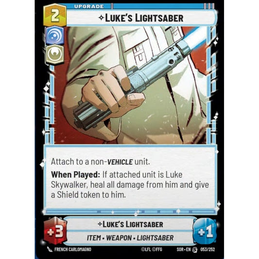 Luke's Lightsaber, 53, S, Star Wars Unlimited, Sparks Of Rebellion