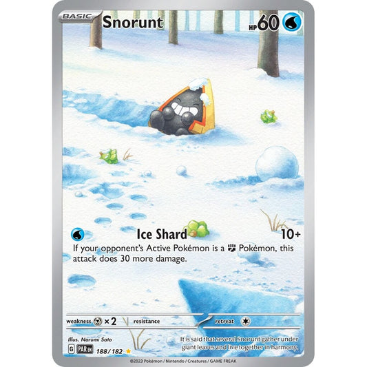 Snorunt Illustration Rare 188/182 Pokemon Card Game Paradox Rift
