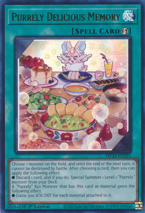 Purrely Delicious Memory MP24-EN291 Ultra Ultra Rare Yu-Gi-Oh 25th Anniversary Tin: Dueling Mirrors in Art