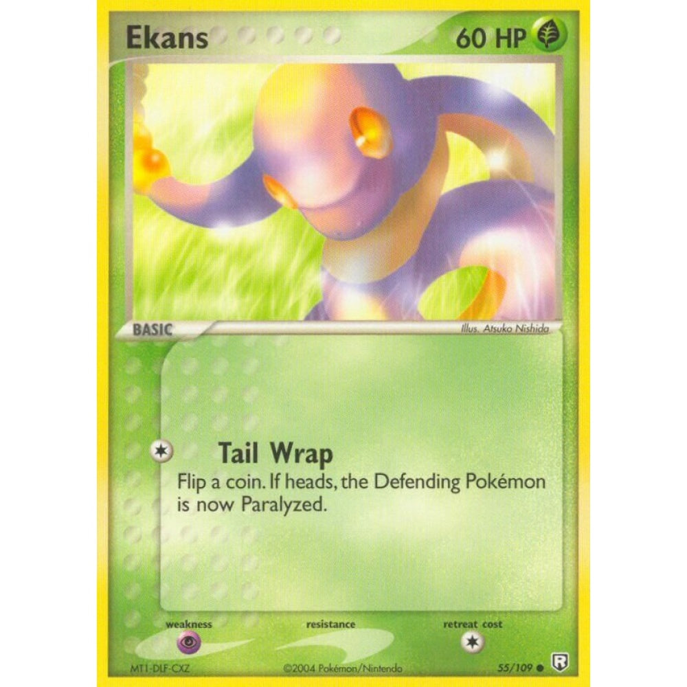 Ekans Common 55/109 Pokemon Card Game EX Team Rocket Returns