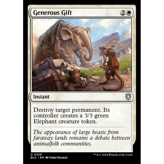 Generous Gift, 106, uncommon, Magic: The Gathering, Bloomburrow