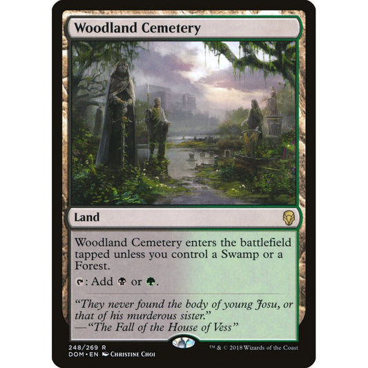 Woodland Cemetery rare 248 Magic the Gathering Dominaria