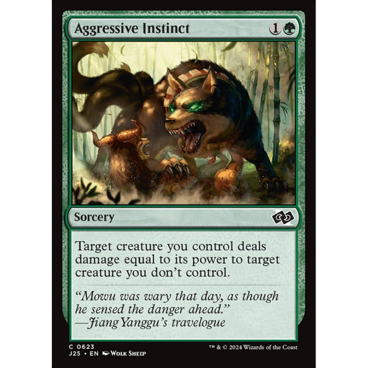 Aggressive Instinct, 623, common, Magic: The Gathering, Foundations Jumpstart