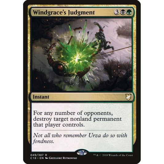 Windgrace's Judgment rare 49 Magic the Gathering Commander 2018