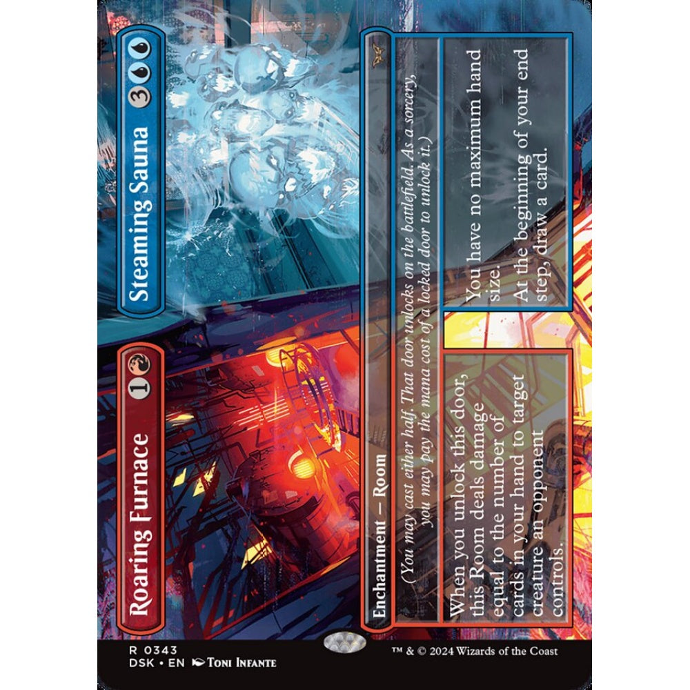 Roaring Furnace // Steaming Sauna, 343, rare, Magic: The Gathering, Duskmourn: House of Horror