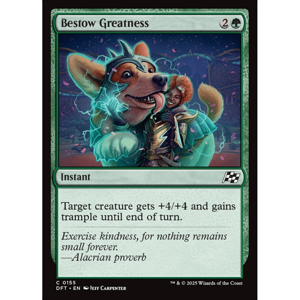 Bestow Greatness, 155, common, Magic: The Gathering, Aetherdrift