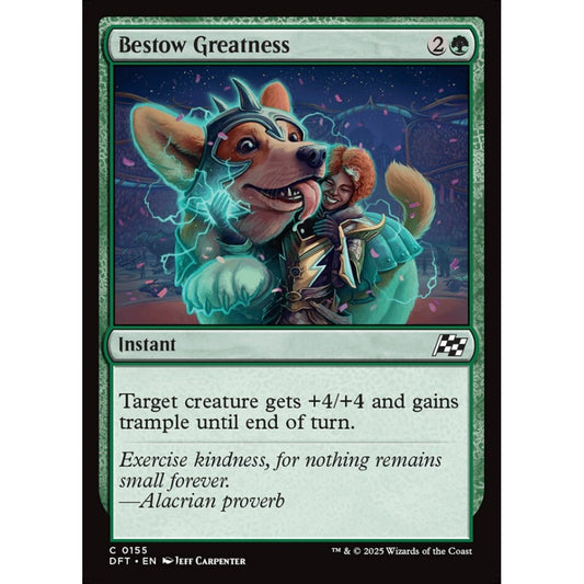 Bestow Greatness, 155, common, Magic: The Gathering, Aetherdrift