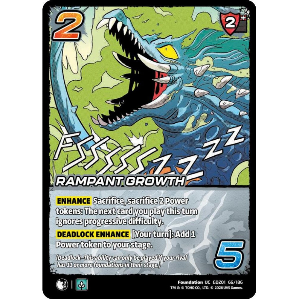 Rampant Growth GDZ01 66/186 GDZ01 Universus Godzilla: Reign of Kaiju Foundation UC