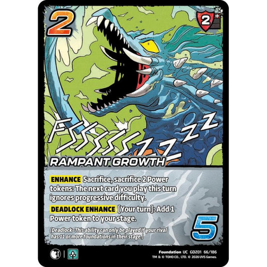 Rampant Growth GDZ01 66/186 GDZ01 Universus Godzilla: Reign of Kaiju Foundation UC