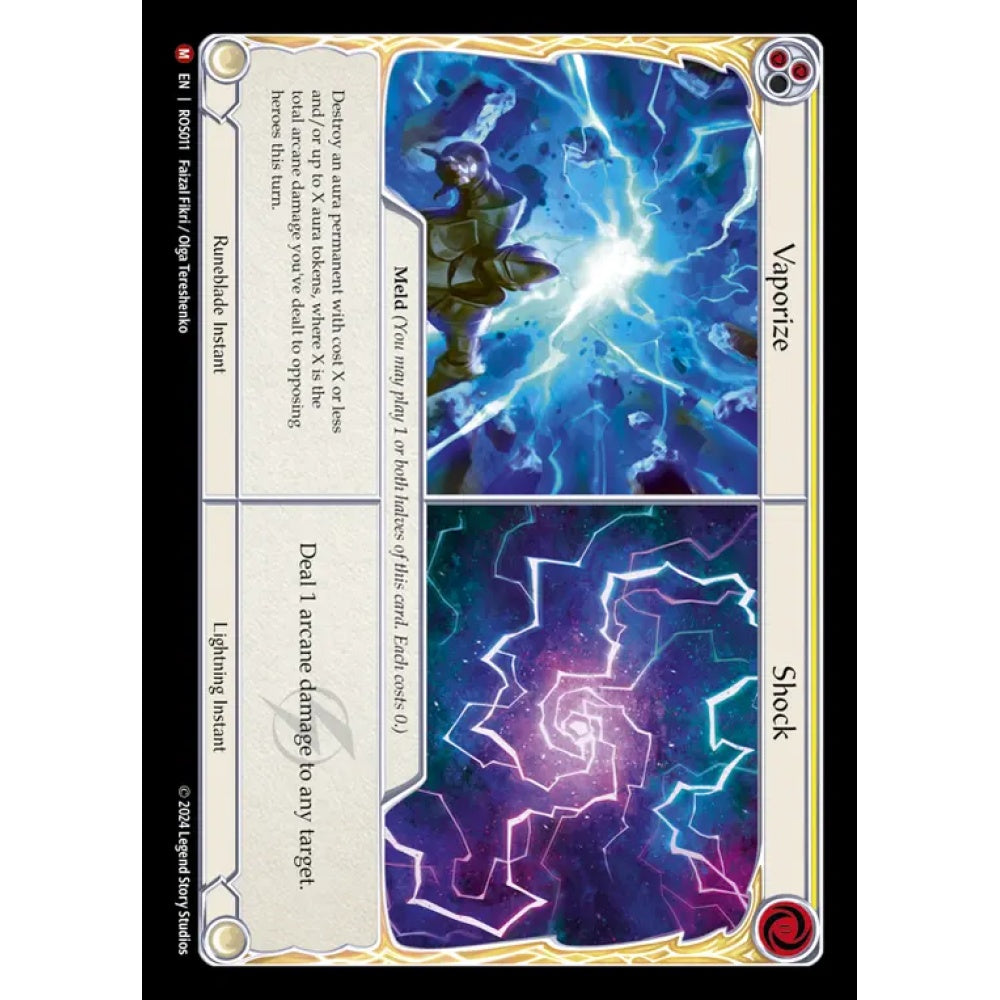 Vaporize
Shock ROS011 Majestic Flesh & Blood Trading Card Game Rosetta in Regular Art