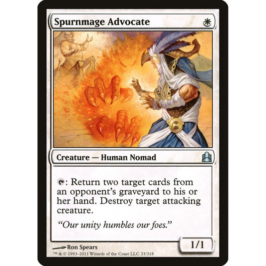 Spurnmage Advocate uncommon 33 Magic the Gathering Commander 2011