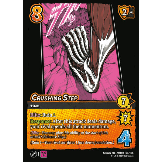 Crushing Step, 48/186, AOT02, Universus, Attack on Titan: Origins of Power, Attack, UC