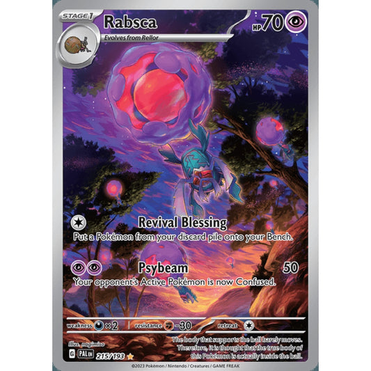 Rabsca Illustration Rare 215/193 Pokemon Card Game Paldea Evolved
