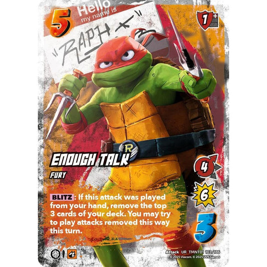 Enough Talk 103/186 TMNT01 Universus Teenage Mutant Ninja Turtles Attack UR
