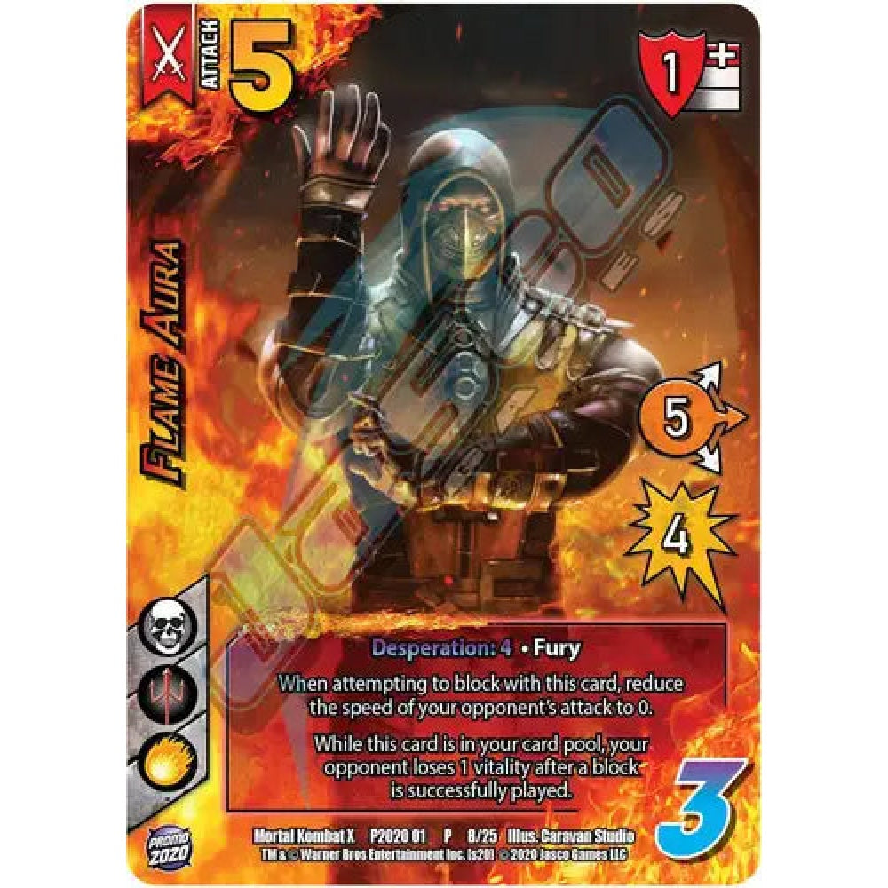 Flame Aura, 8/25, P, UniVersus, Promos