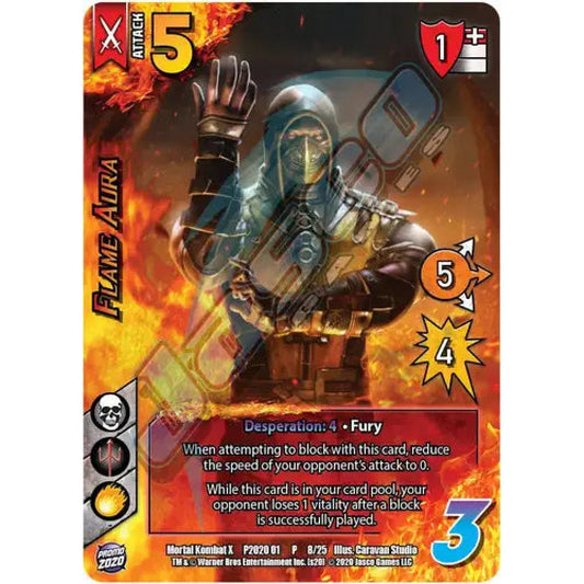Flame Aura, 8/25, P, UniVersus, Promos