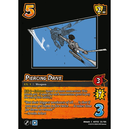 Piercing Drive, 25/186, AOT02, Universus, Attack on Titan: Origins of Power, Attack, C