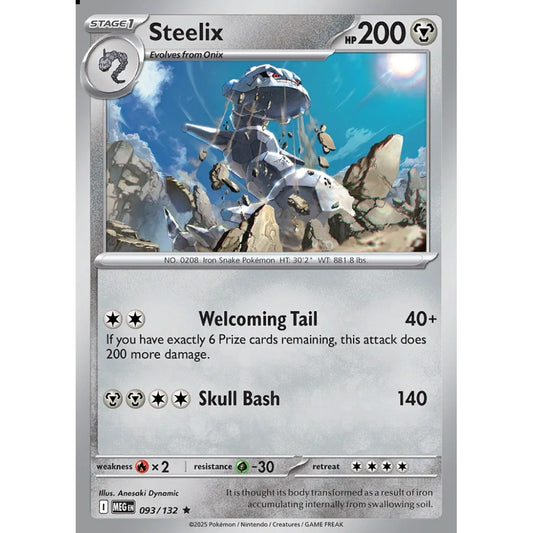 Steelix Rare 093/132 Pokemon Card Game Mega Evolution