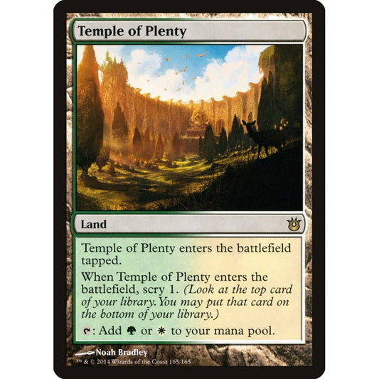 Temple of Plenty rare 165 Magic the Gathering Born of the Gods