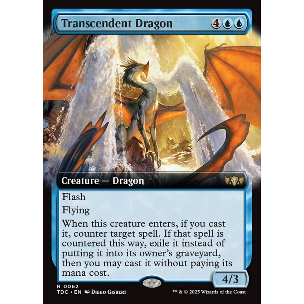 Transcendent Dragon rare 62 Magic the Gathering Tarkir: Dragonstorm Commander