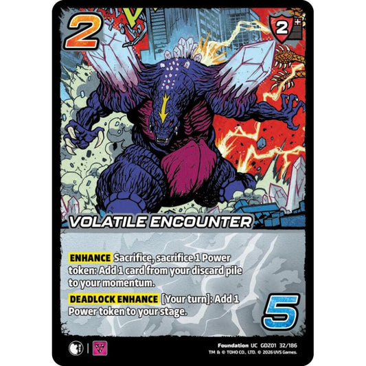Volatile Encounter GDZ01 32/186 GDZ01 Universus Godzilla: Reign of Kaiju Foundation UC
