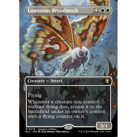 Luminous Broodmoth, 74, mythic, Magic: The Gathering, Bloomburrow