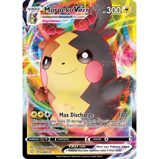 Morpeko VMAX Holo Rare VMAX 038/072 Pokemon Card Game Shining Fates