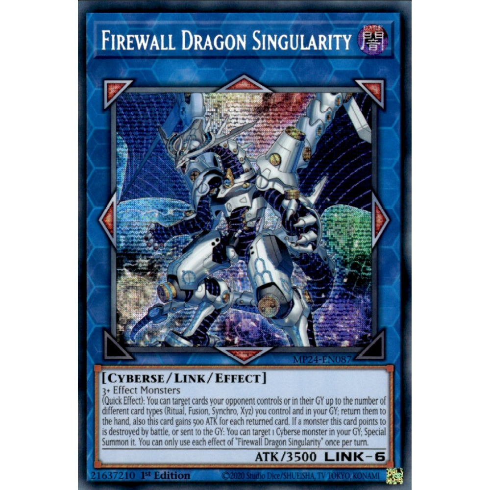 Firewall Dragon Singularity, MP24-EN087, Prismatic Secret Rare, Yu-Gi-Oh!, 25th Anniversary Tin: Dueling Mirrors