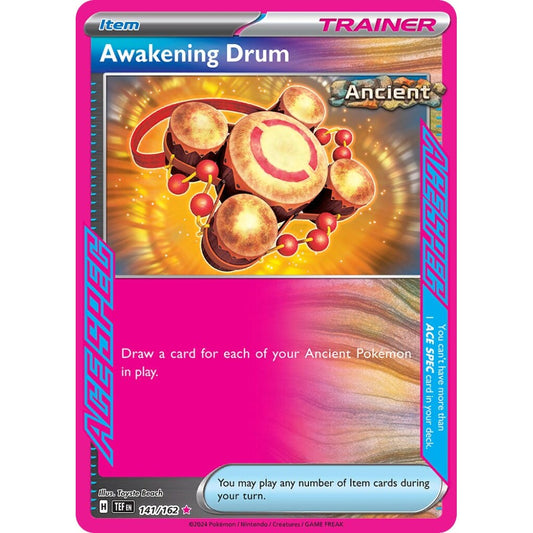 Awakening Drum ACE SPEC Rare 141/162 Pokemon Card Game Temporal Forces