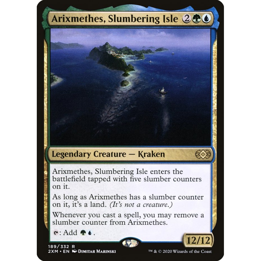 Arixmethes, Slumbering Isle rare 189 Magic the Gathering Double Masters