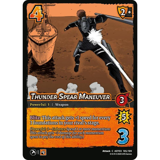 Thunder Spear Maneuver 105/189 AOT03 Universus Attack on Titan: Apocalypse Attack C