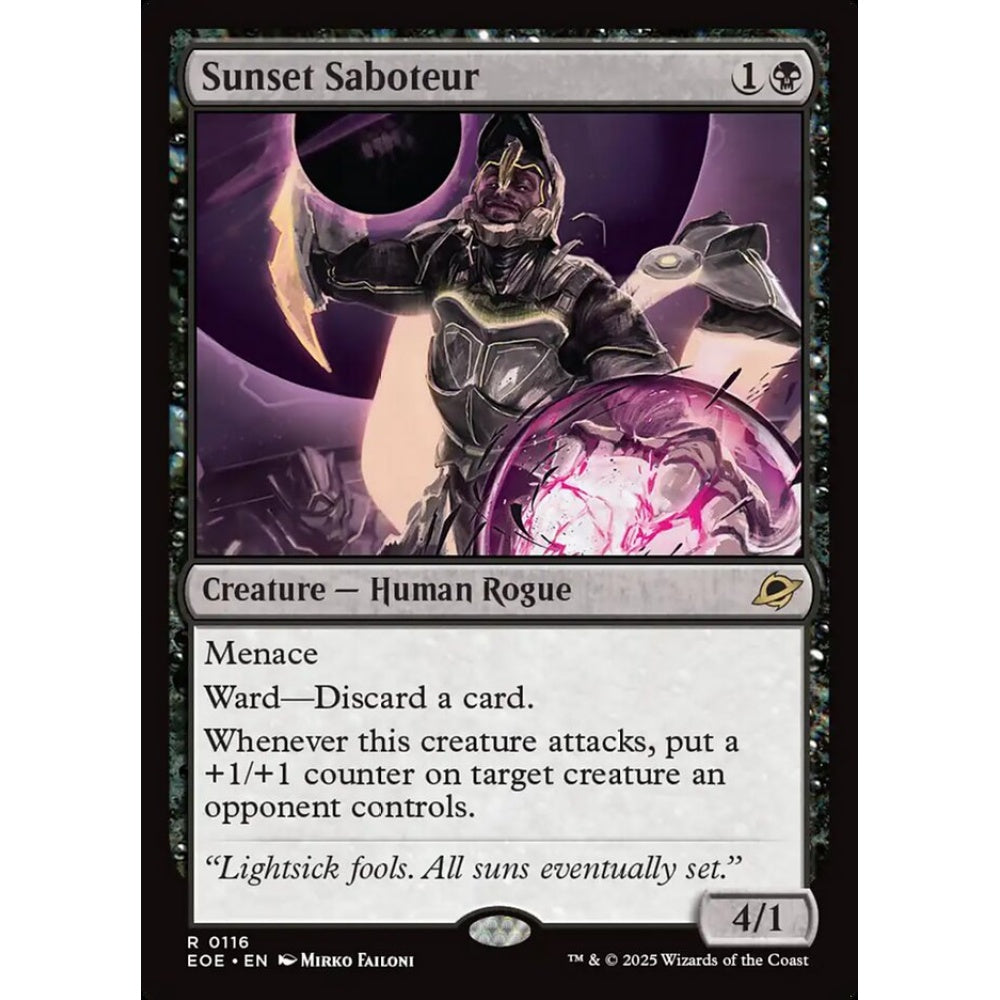 Sunset Saboteur rare 116 Magic the Gathering Edge of Eternities