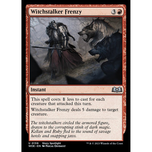 Witchstalker Frenzy, uncommon, 159, Magic the Gathering, Wilds of Eldraine