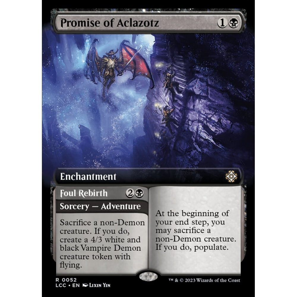 Promise of Aclazotz // Foul Rebirth rare 52 Magic the Gathering The Lost Caverns of Ixalan Commander